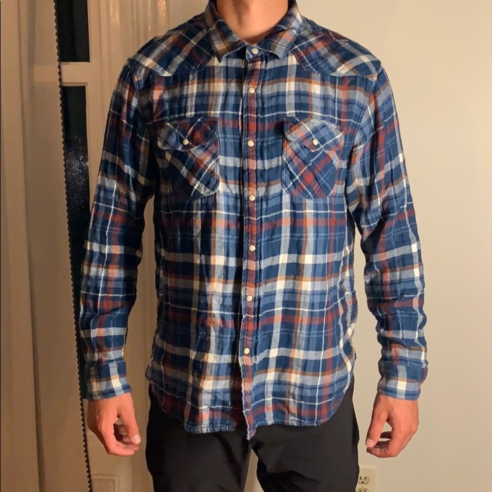 True Grit plaid pocket shirt